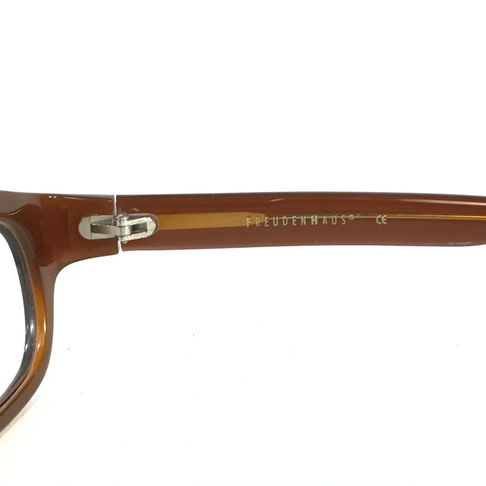 FreudenHaus 365 Eyeglasses Frames Charles:bbb Shiny Brown Thick Rim 46-17-135